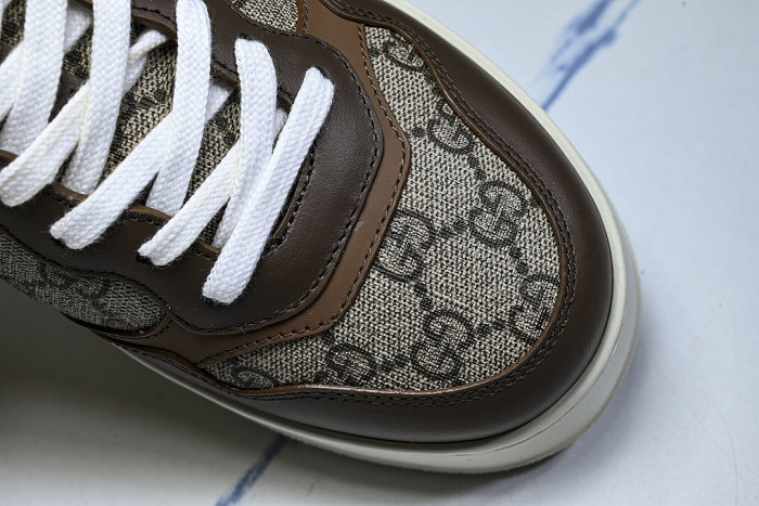 CHUNKY B THICK SOLED CASUAL SNEAKERS WITH EMBOSSED CARAMEL COLORED COOKIES COFFEE/GREY