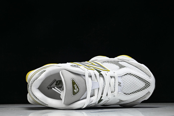 U906089D RETRO CASUAL SPORTS RUNNING SHOES WHITE/APOLLO GOLD