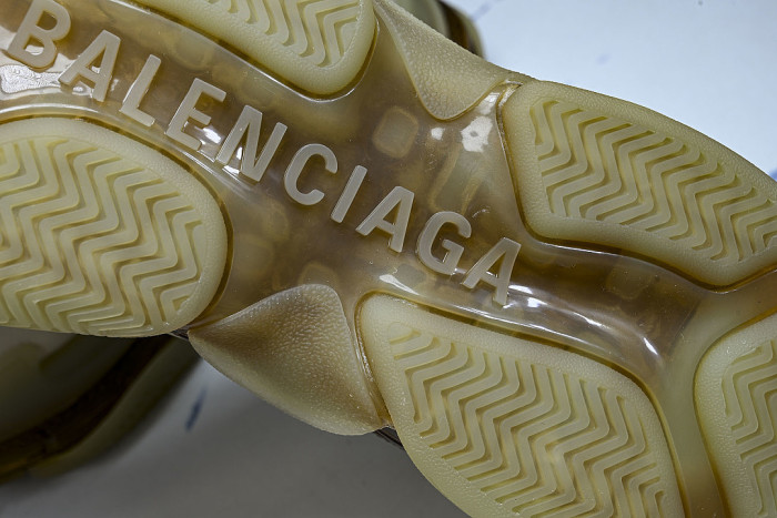 W2GA1-9100 TRIPLE S RETRO CASUAL RUNNING SHOES YELLOW/WHITE/GREY