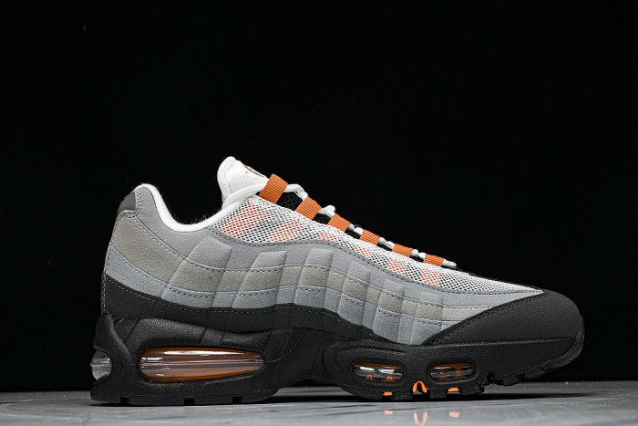 HM4740-101 AIR MAX 95 ANTI SLIP AIR CUSHIONED RUNNING SHOES ORANGE/LIGHT GRAY/BLACK