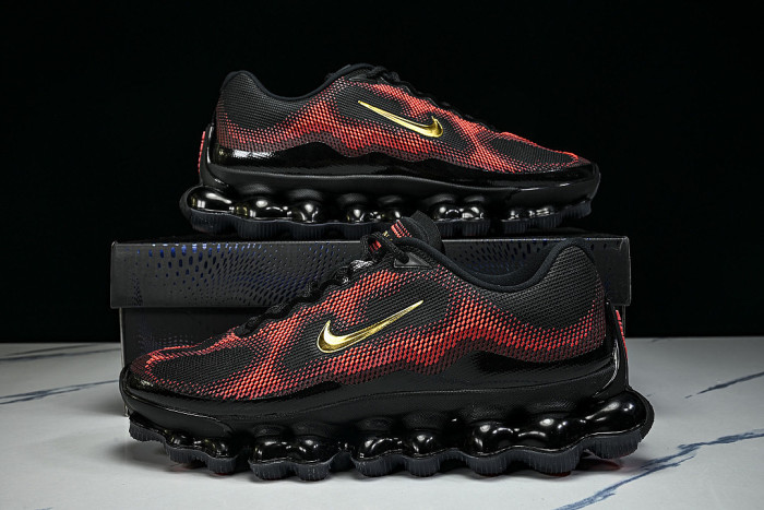 IQ7634-002 AIR LIQUID MAX AIR CUSHIONED RUNNING SHOES RED/BLACK