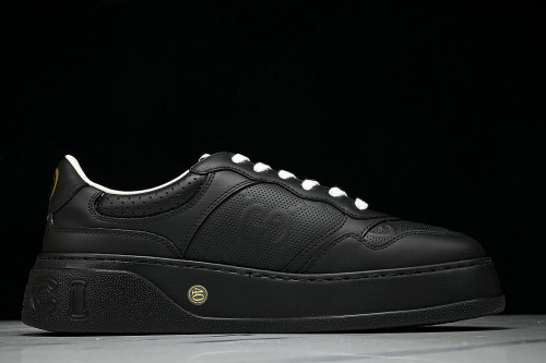 CHUNKY B THICK SOLED CASUAL SNEAKERS WITH EMBOSSED CARAMEL COLORED COOKIES BLACK/INKINESS