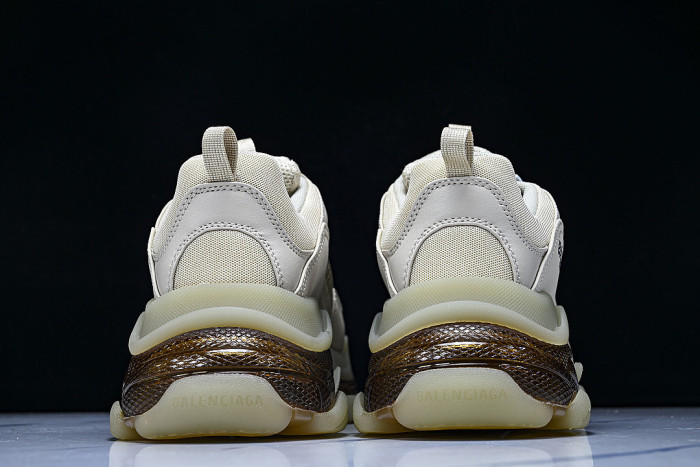 W2GA1-9100 TRIPLE S RETRO CASUAL RUNNING SHOES YELLOW/WHITE/GREY