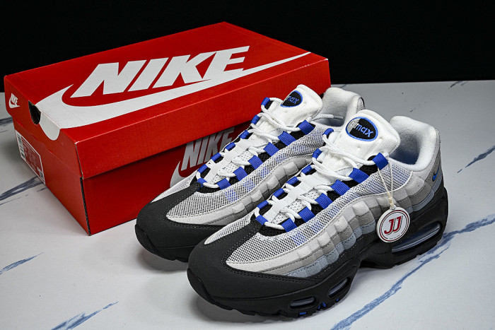 IM5987-010 AIR MAX 95 ANTI SLIP AIR CUSHIONED RUNNING SHOES KLEIN BLUE/LIGHT GRAY/BLACK