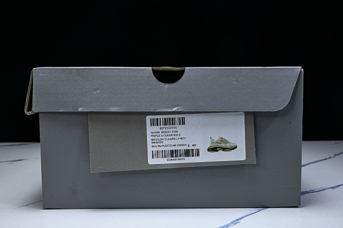W2GA1-9100 TRIPLE S RETRO CASUAL RUNNING SHOES YELLOW/WHITE/GREY