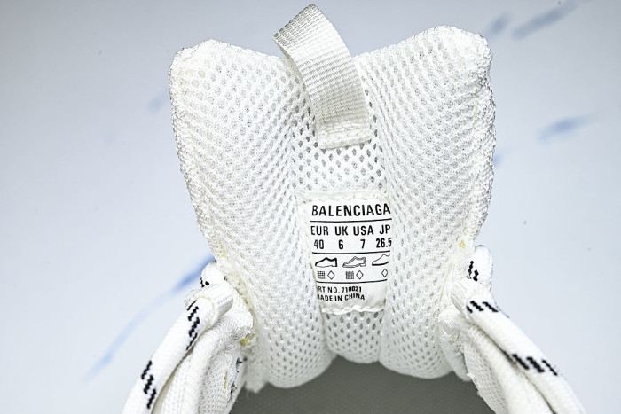 W2ZB1-9112 BALENCIAGA TRIPLE S RETRO DAD SHOES WHITE/BLACK