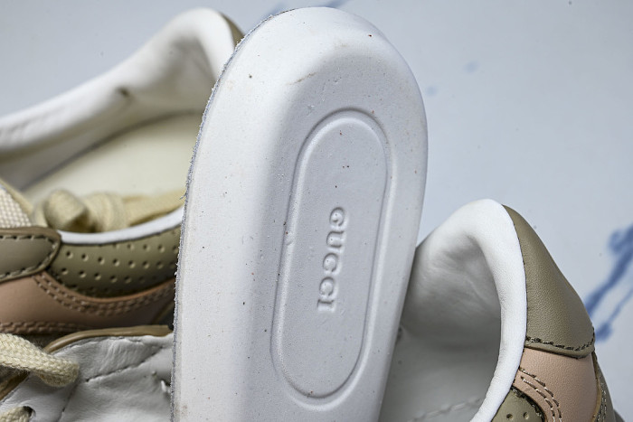 CHUNKY B THICK SOLED CASUAL SNEAKERS WITH EMBOSSED CARAMEL COLORED COOKIES LIGHT GRAY/WHEAT