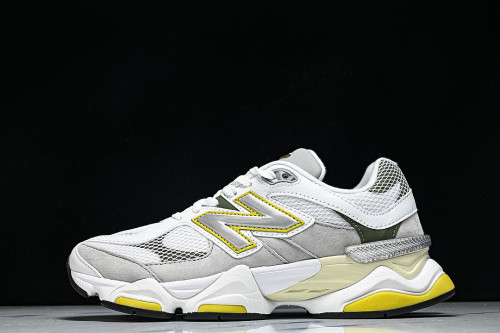 U906089D RETRO CASUAL SPORTS RUNNING SHOES WHITE/APOLLO GOLD