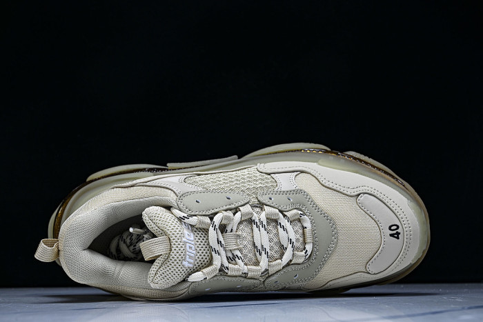 W2GA1-9100 TRIPLE S RETRO CASUAL RUNNING SHOES YELLOW/WHITE/GREY