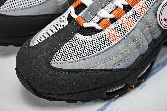 HM4740-101 AIR MAX 95 ANTI SLIP AIR CUSHIONED RUNNING SHOES ORANGE/LIGHT GRAY/BLACK