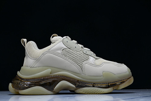 W2GA1-9100 TRIPLE S RETRO CASUAL RUNNING SHOES YELLOW/WHITE/GREY