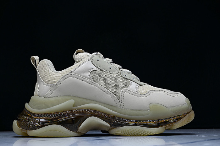 W2GA1-9100 TRIPLE S RETRO CASUAL RUNNING SHOES YELLOW/WHITE/GREY