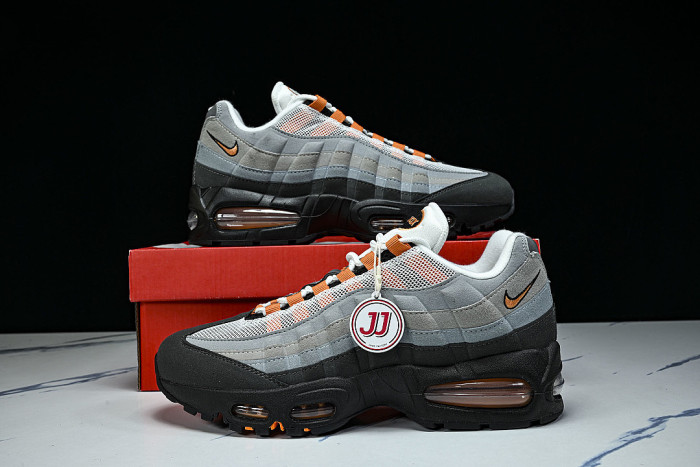 HM4740-101 AIR MAX 95 ANTI SLIP AIR CUSHIONED RUNNING SHOES ORANGE/LIGHT GRAY/BLACK