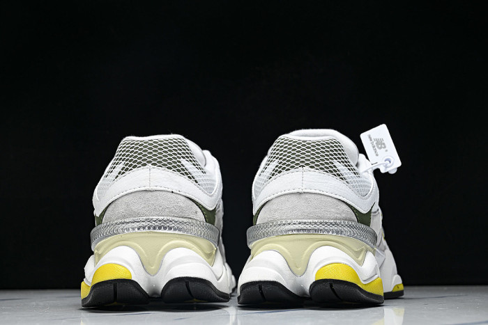 U906089D RETRO CASUAL SPORTS RUNNING SHOES WHITE/APOLLO GOLD