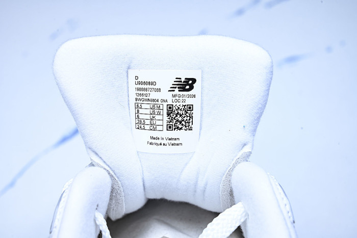 U906089D RETRO CASUAL SPORTS RUNNING SHOES WHITE/APOLLO GOLD