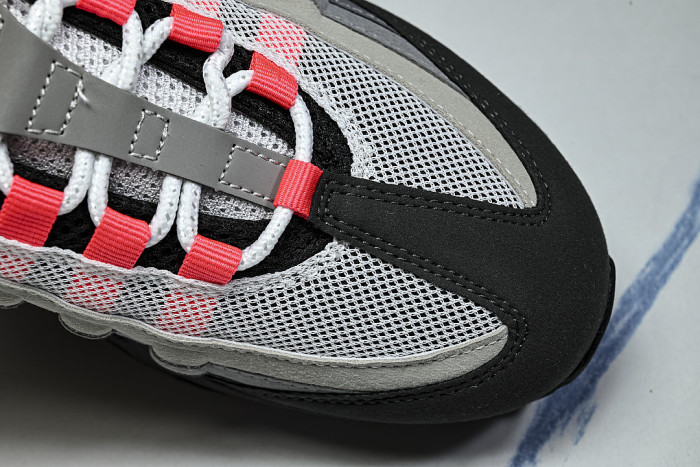 IM7410-001 AIR MAX 95 ANTI SLIP AIR CUSHIONED RUNNING SHOES RED/LIGHT GRAY/BLACK