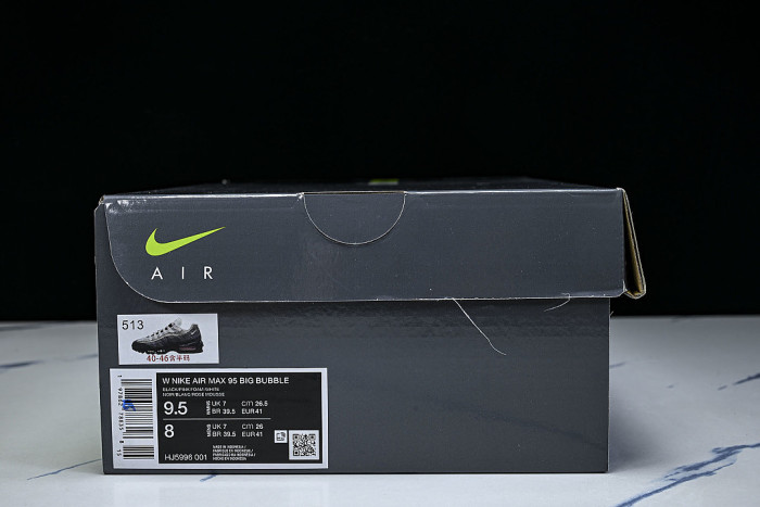 HJ5996-001 AIR MAX 95 OG BLACK/PINK FOAM/WHITE/REFLECTIVE SILVER
