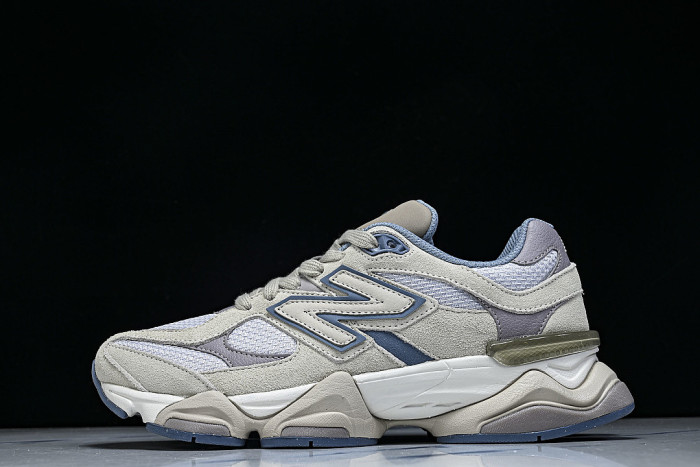 U90601RJ RETRO CASUAL SPORTS RUNNING SHOES ZINC BLUE/SEA SALT