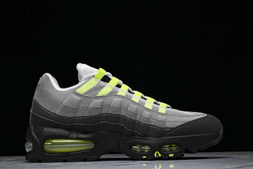 HM4740-001 AIR MAX 95 ANTI SLIP AIR CUSHIONED RUNNING SHOES LIGHT GRAY/LIGHT GREEN/BLACK