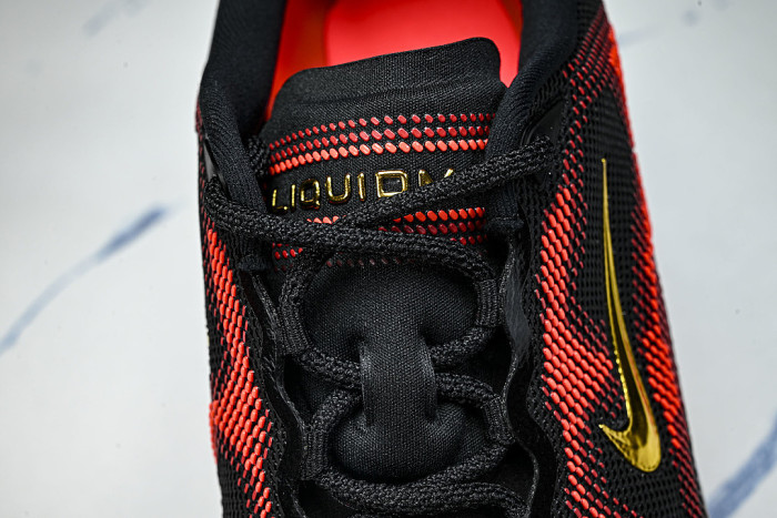 IQ7634-002 AIR LIQUID MAX AIR CUSHIONED RUNNING SHOES RED/BLACK