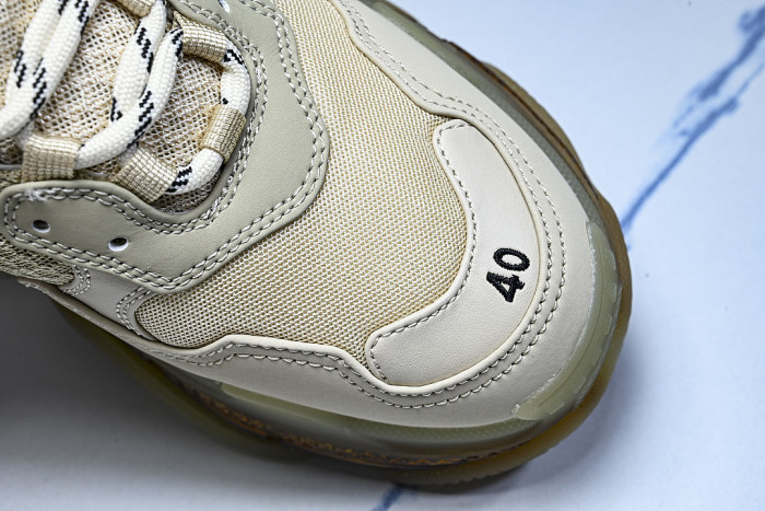 W2GA1-9100 TRIPLE S RETRO CASUAL RUNNING SHOES YELLOW/WHITE/GREY
