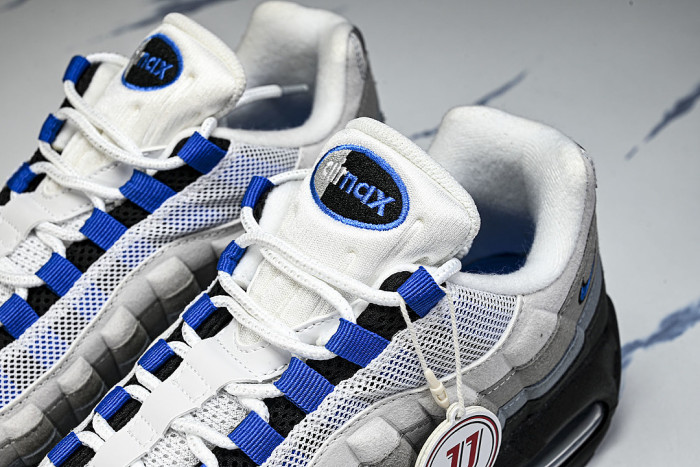 IM5987-010 AIR MAX 95 ANTI SLIP AIR CUSHIONED RUNNING SHOES KLEIN BLUE/LIGHT GRAY/BLACK