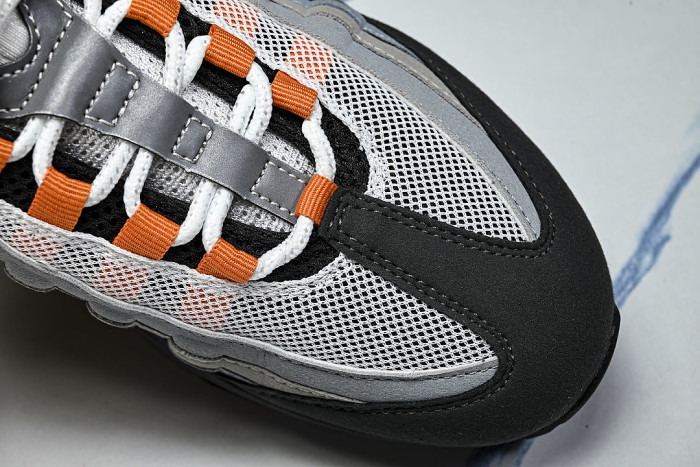 HM4740-101 AIR MAX 95 ANTI SLIP AIR CUSHIONED RUNNING SHOES ORANGE/LIGHT GRAY/BLACK