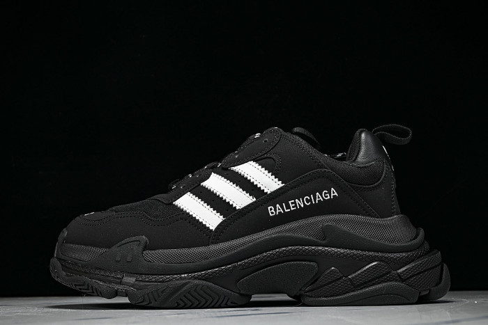 W2ZB2-1090 BALENCIAGA TRIPLE S RETRO DAD SHOES BLACK/INKINESS