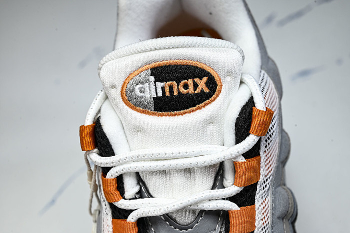 HM4740-101 AIR MAX 95 ANTI SLIP AIR CUSHIONED RUNNING SHOES ORANGE/LIGHT GRAY/BLACK