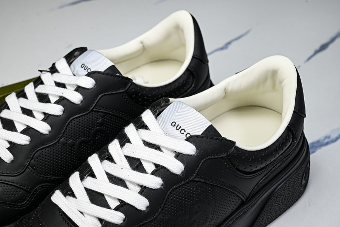 CHUNKY B THICK SOLED CASUAL SNEAKERS WITH EMBOSSED CARAMEL COLORED COOKIES BLACK/INKINESS