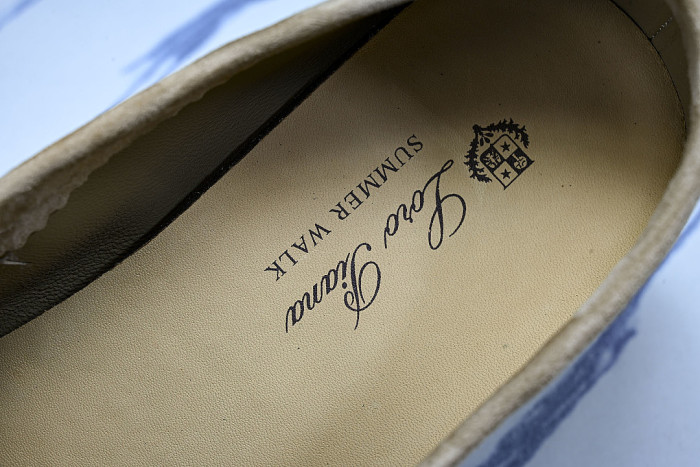 LORO PIANA CASUAL FLAT LOAFERS 2026 NEW STYLE LIGHT GRAY/GREY