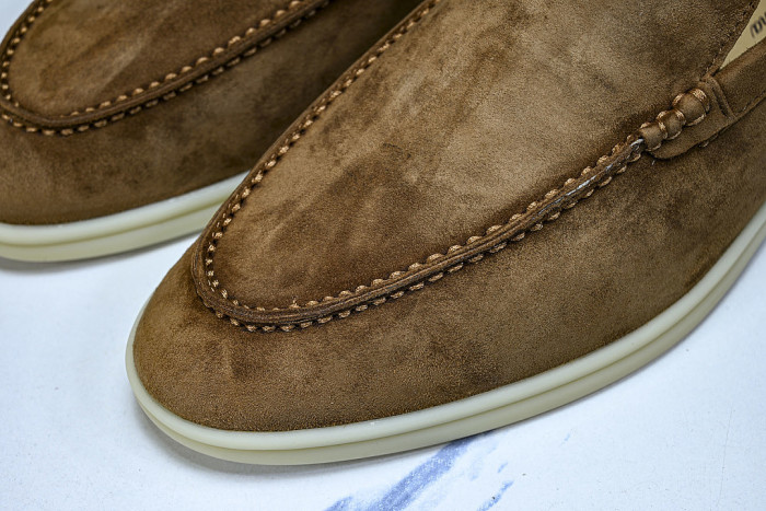 LORO PIANA CASUAL FLAT LOAFERS 2026 NEW STYLE BROWN/CHOCOLATE