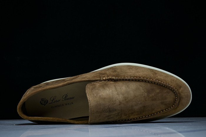 LORO PIANA CASUAL FLAT LOAFERS 2026 NEW STYLE BROWN/CHOCOLATE