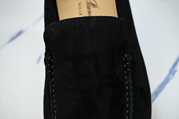 LORO PIANA CASUAL FLAT LOAFERS 2026 NEW STYLE BLACK/INKINESS