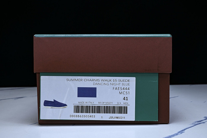 LORO PIANA CASUAL FLAT LOAFERS 2026 NEW STYLE NAVY BLUE/MIDNIGHT BLUE
