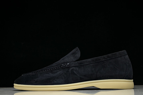 LORO PIANA CASUAL FLAT LOAFERS 2026 NEW STYLE NAVY BLUE/MIDNIGHT BLUE