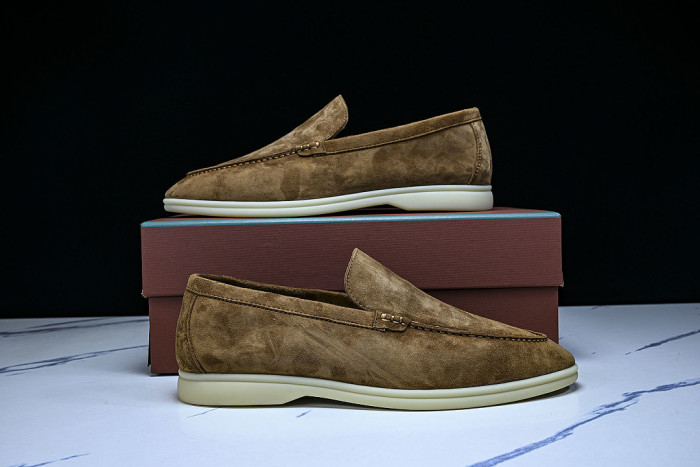 LORO PIANA CASUAL FLAT LOAFERS 2026 NEW STYLE BROWN/CHOCOLATE