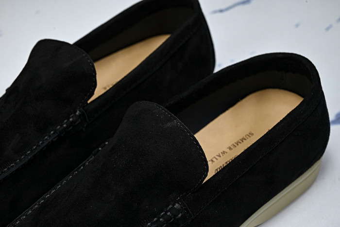 LORO PIANA CASUAL FLAT LOAFERS 2026 NEW STYLE BLACK/INKINESS