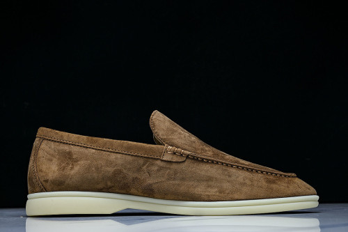 LORO PIANA CASUAL FLAT LOAFERS 2026 NEW STYLE BROWN/CHOCOLATE