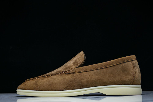 LORO PIANA CASUAL FLAT LOAFERS 2026 NEW STYLE BROWN/CHOCOLATE