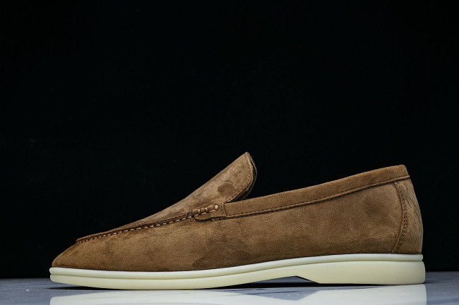 LORO PIANA CASUAL FLAT LOAFERS 2026 NEW STYLE BROWN/CHOCOLATE