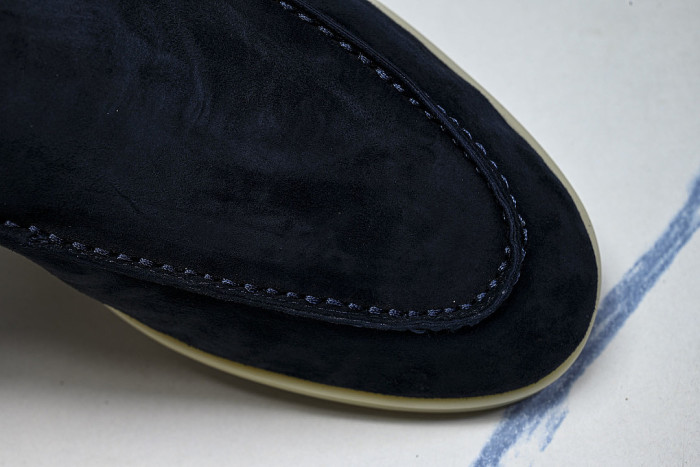 LORO PIANA CASUAL FLAT LOAFERS 2026 NEW STYLE NAVY BLUE/MIDNIGHT BLUE