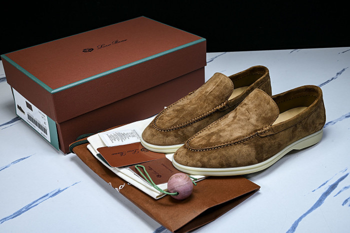 LORO PIANA CASUAL FLAT LOAFERS 2026 NEW STYLE BROWN/CHOCOLATE