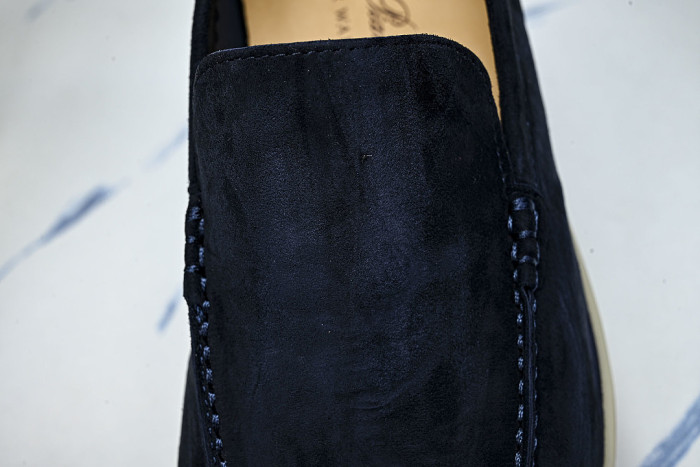 LORO PIANA CASUAL FLAT LOAFERS 2026 NEW STYLE NAVY BLUE/MIDNIGHT BLUE