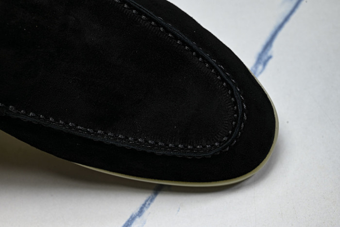 LORO PIANA CASUAL FLAT LOAFERS 2026 NEW STYLE BLACK/INKINESS