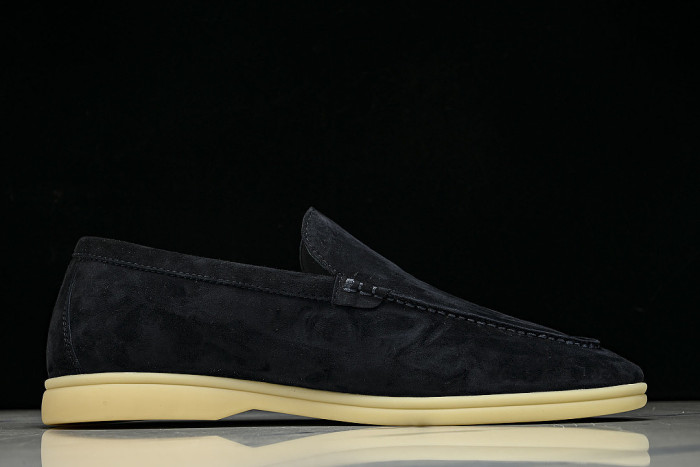 LORO PIANA CASUAL FLAT LOAFERS 2026 NEW STYLE NAVY BLUE/MIDNIGHT BLUE