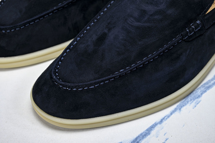 LORO PIANA CASUAL FLAT LOAFERS 2026 NEW STYLE NAVY BLUE/MIDNIGHT BLUE