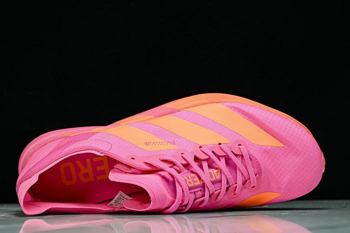 KJ3062 ADIZERO ADIOS 4 M LOW-TOP RUNNING SHOES PINK/ORANGE/PINK
