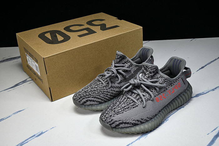 AH2203 YEEZY BOOST 350 V2 GREY/BOLD ORANGE/DARK SOLID GREY