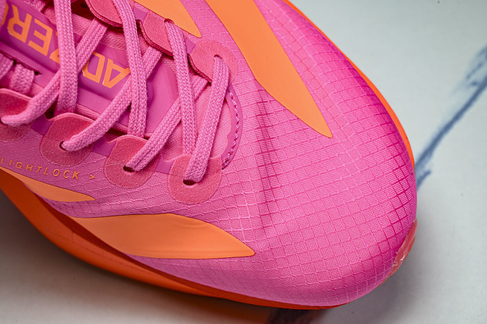 KJ3062 ADIZERO ADIOS 4 M LOW-TOP RUNNING SHOES PINK/ORANGE/PINK